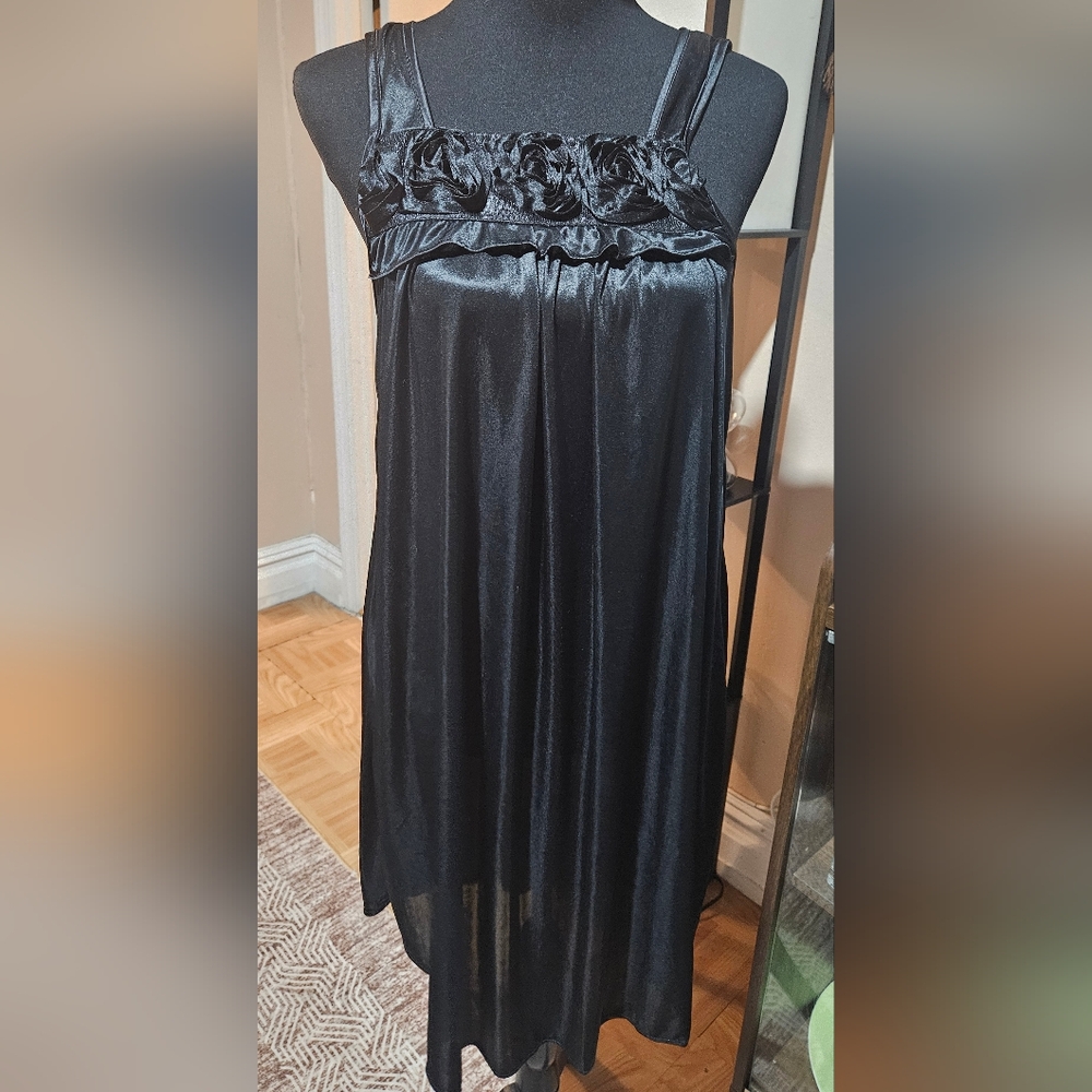 Annabelle Black Satin Garment